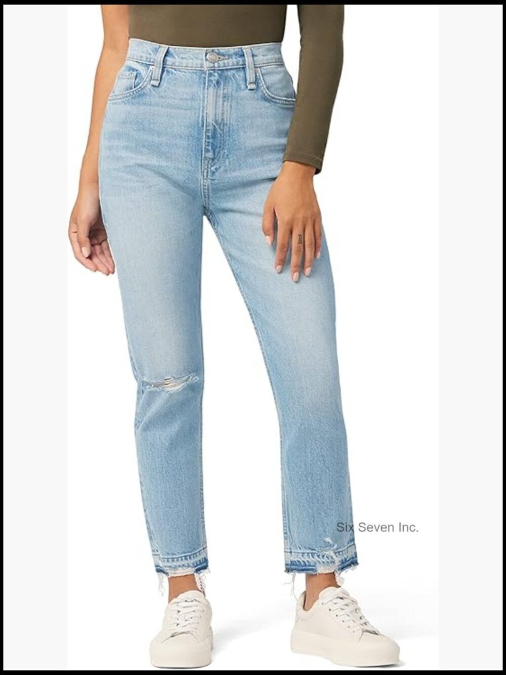 High-Rise Cigarette Petite Jean - Slim Cropped Stretch Denim